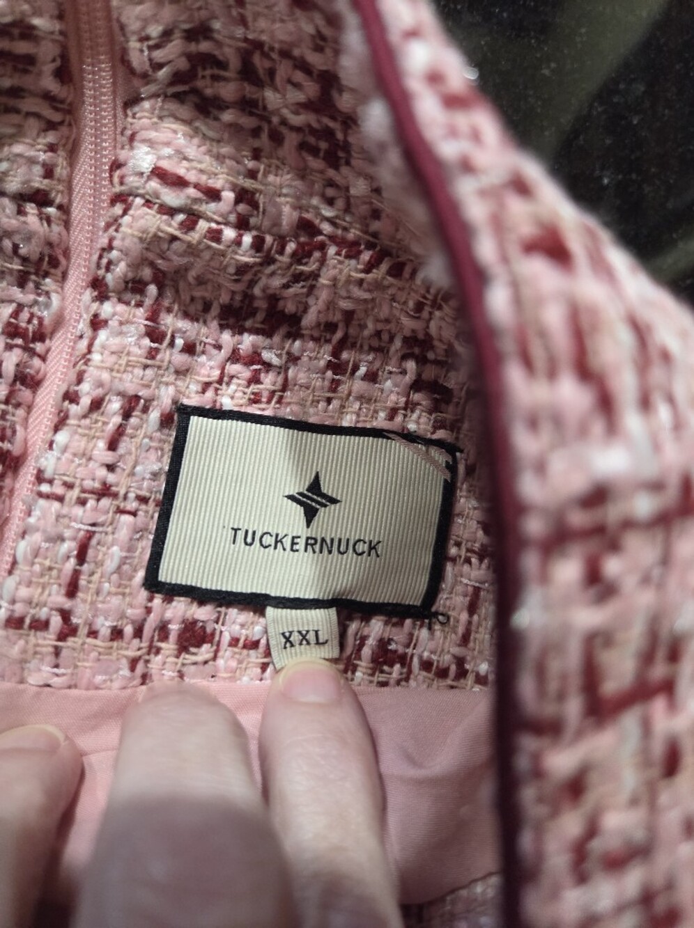 Tuckernuck Pink Tweed Shift Dress - Size XXL - Picture 8 of 13
